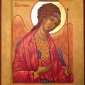 Archangel Michael, Egg Tempera and 24K Gold on Wood