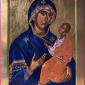 The Holy Theotokos by Lee Vasu, Egg Tempera and 24K Gold Leaf on Wood Panel, 18x24