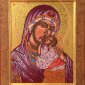 The Theotokos by Lee Vasu, Egg Tempera and 24K Gold on Wood Panel, 11x14